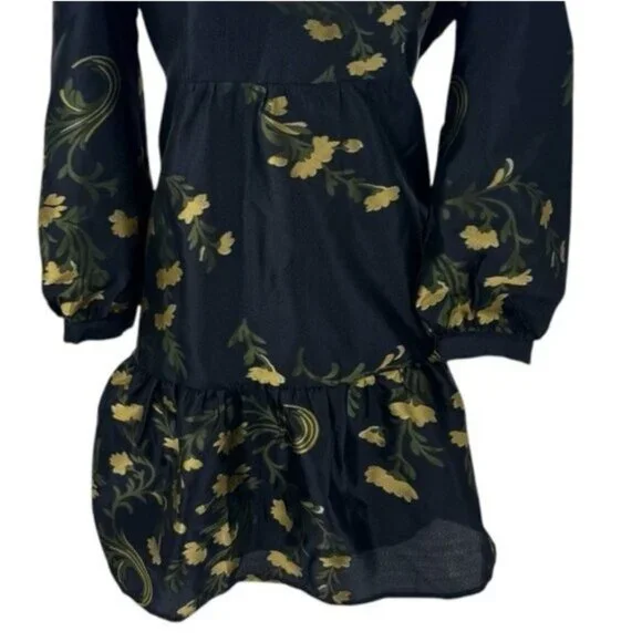 Tuckernuck | NEW Navy Jasmine Vine Jacquard Formal Palmerston Dress Size M - Picture 9 of 10